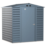 Arrow Select Galvanized Steel Storage Shed, Blue Grey, 6-ft x 5-ft Front_Three_Fourths_Angled_Right