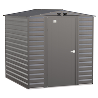 Arrow Select - Remise de jardin en acier galvanisé, gris anthracite, 6 x 7 pi