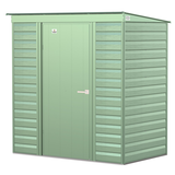 Arrow Select - Remise de jardin en acier galvanisé, vert sauge, 6 x 4 pi Front_Three_Fourths_Angled_Left