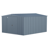 Arrow Classic - Remise de jardin en acier galvanisé, bleu gris, 10&nbsp;x&nbsp;12&nbsp;pi Front_Three_Fourths_Angled_Left