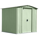 Arrow Classic - Remise de jardin en acier galvanisé, vert sauge, 6 x 7 pi Front_Angled_Right