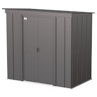 Arrow Classic Galvanized Steel Storage Shed, Charcoal, 6-ft x 4-ft