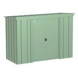 Arrow Classic - Remise de jardin en acier galvanisé, vert sauge, 8 x 4 pi Front_Three_Fourths_Angled_Right