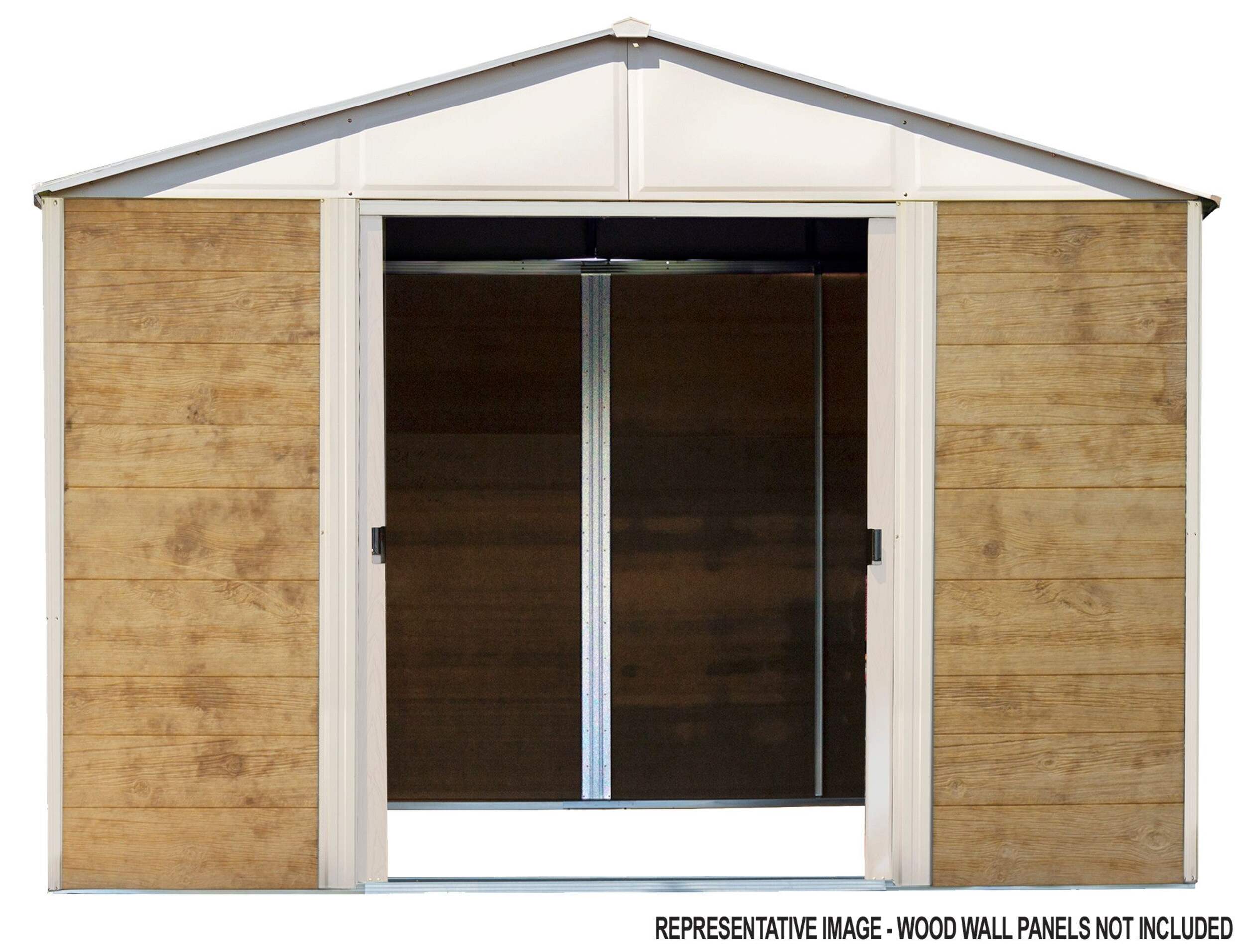 Arrow Ironwood Steel Hybrid Shed Kit, Cream, 10ft x 12ft Canadian Tire