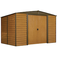 Arrow Woodridge Electro Galvanized Steel Storage Shed, 10-ft x 8-ft