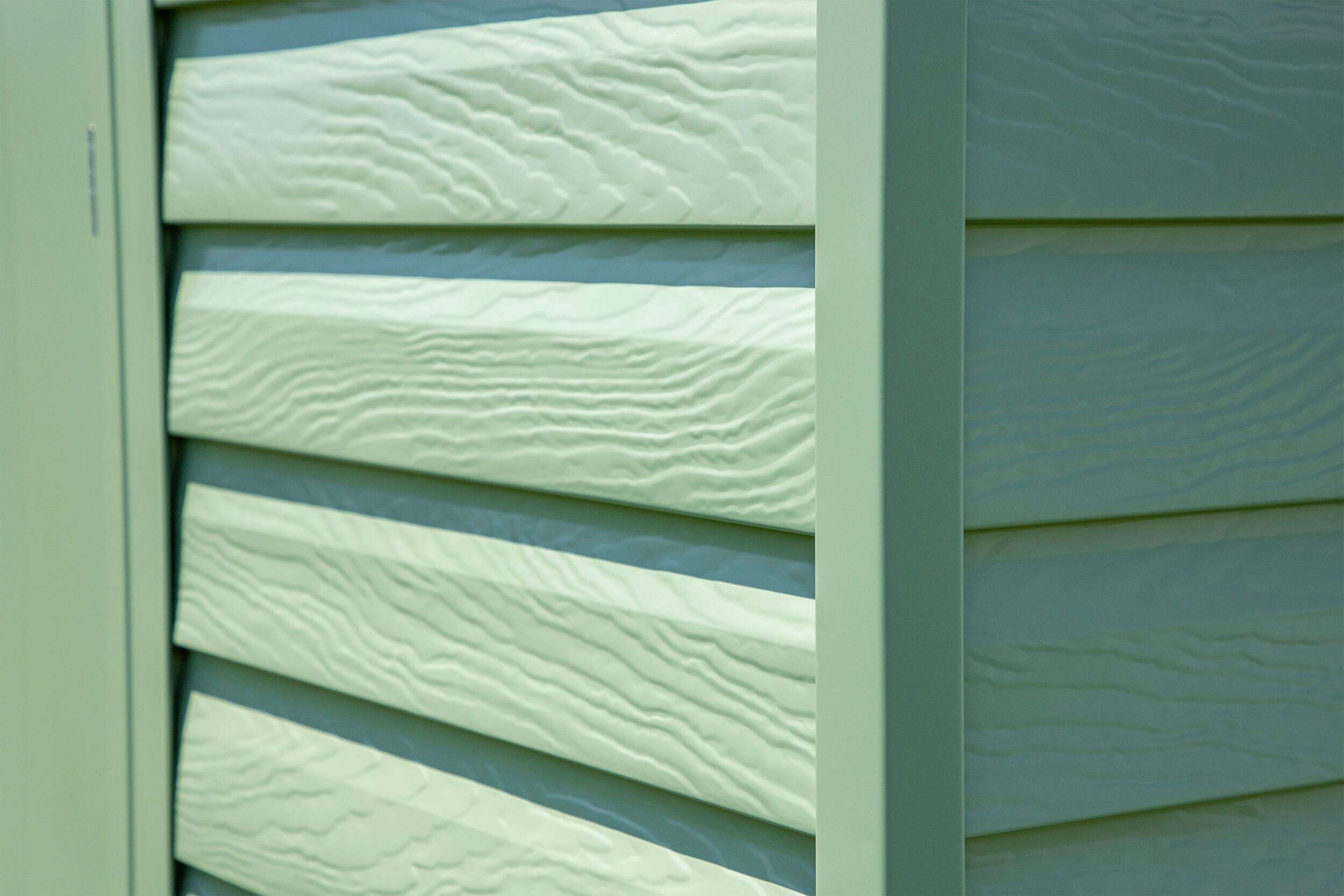 Arrow Select 8x6-ft Corrosion-Resistant Sage Green Storage Shed CloseUp