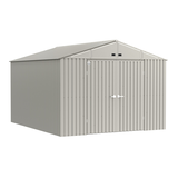 Remise en acier Arrow Elite, 10 x 12 pi, gris froid Front_Angled_Right