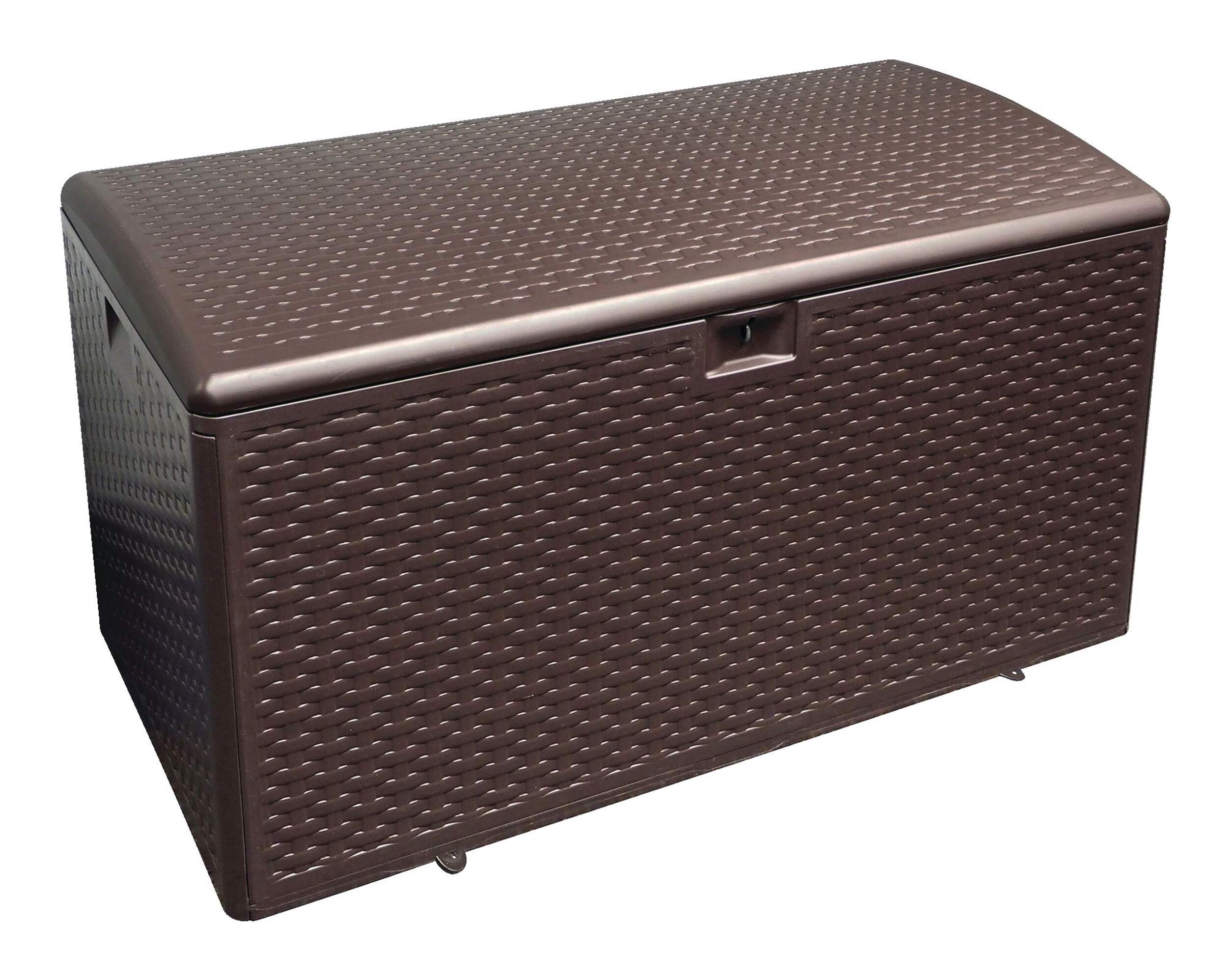 PDG Resin Storage Deck Box, Brown, 374-L Front_Three_Fourths_Angled_Right