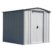 Arrow Classic Shed, 8-ft x 8-ft, Flute Grey