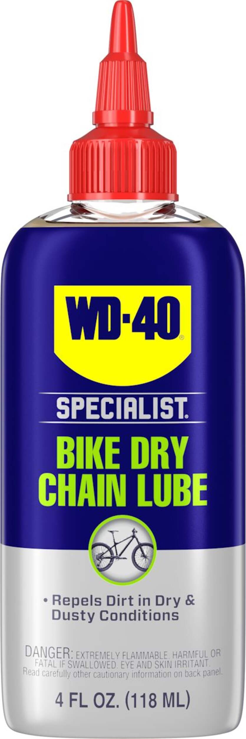 WD-40 Specialist® Bike Dry Chain Lube, 118-mL Front_Flat