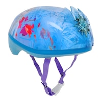 Bell Sports Disney Frozen 2 3D Multi-Sport Kids' Bike Helmet w/Tiara, Blue, Ages 5+ Front_Angled_Right