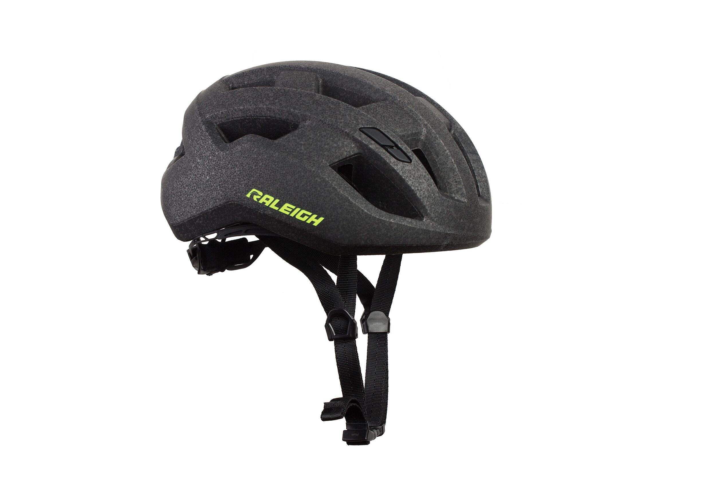 Raleigh Transform Adult Bike Helmet, Dial fit system, PVC, Black Front_Three_Fourths_Angled_Right