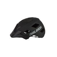 Raleigh Swerve Youth Bike Helmet, Adjustable Fitting, Black Front_Three_Fourths_Angled_Left