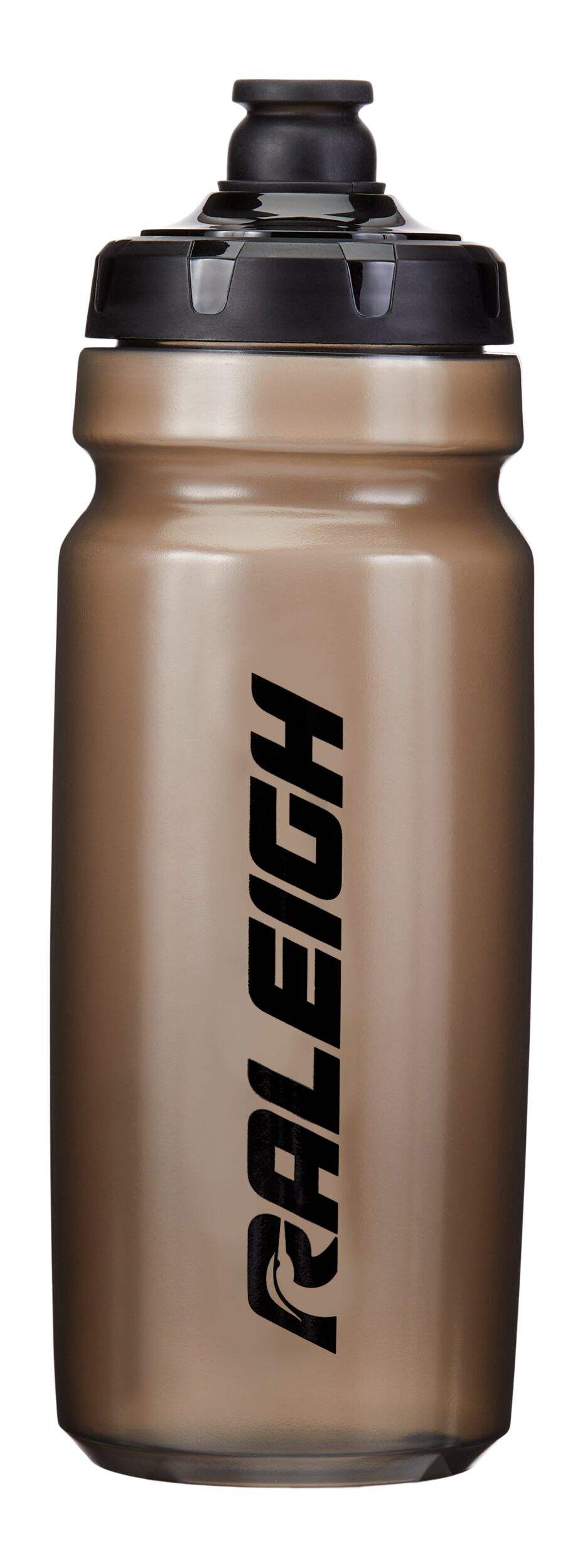 Raleigh Bike Water Bottle, BPA Free, Translucent Black, 600 ml Front_Flat