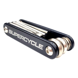 Outil polyvalent pour vélo Supercycle pour l'entretien et la réparation, nickelé, noir Front_Three_Fourths_Angled_Left