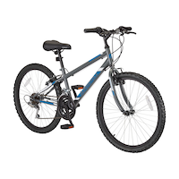 Supercycle Reaction Youth HT Mountain Bike for All Ages, 24-in, Grey Front_Three_Fourths_Angled_Right