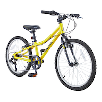 Raleigh Vibe Youth Bike with Alloy V-brakes, 20-in, Yellow Front_Three_Fourths_Angled_Right