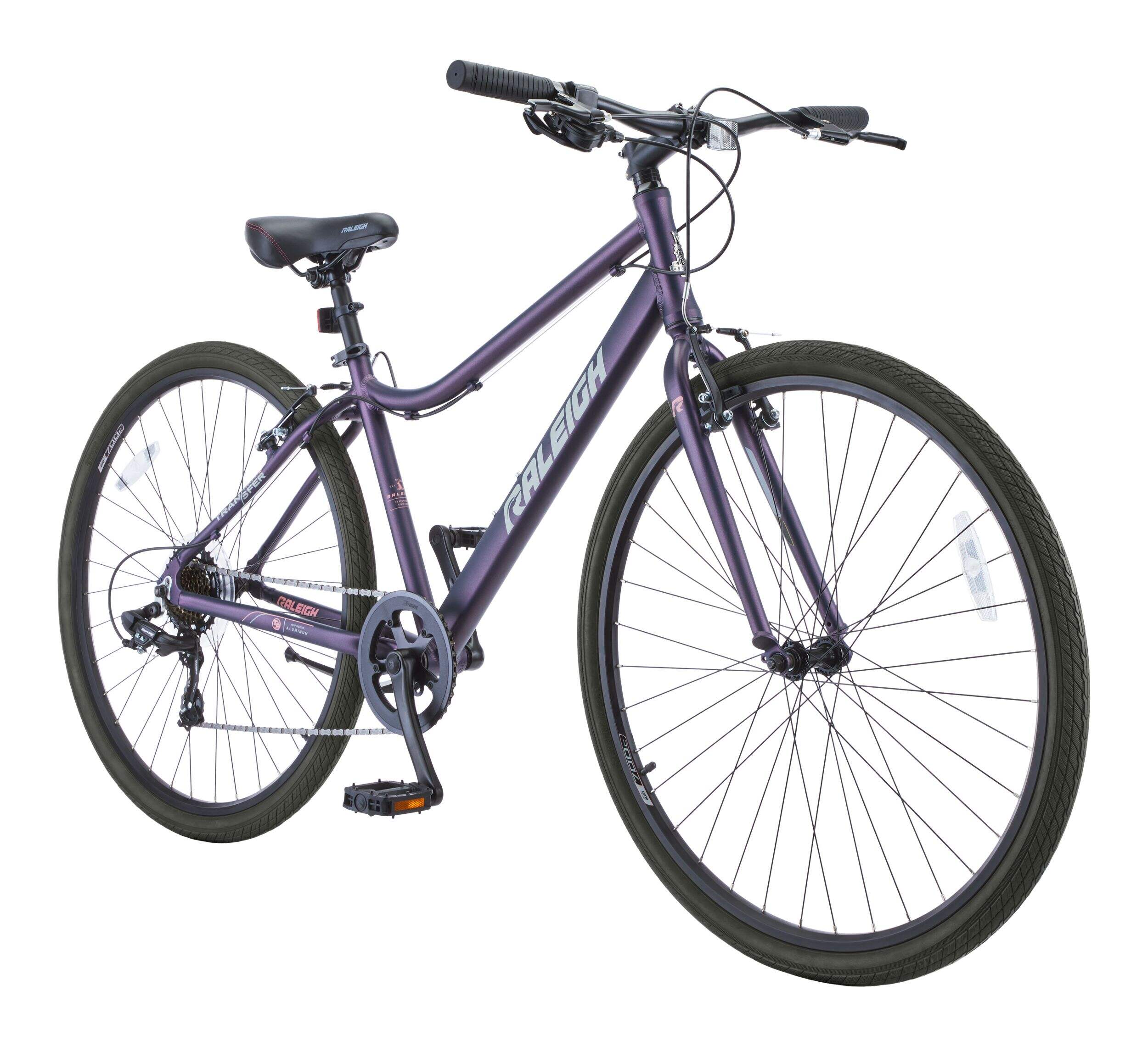 Vélo de ville Raleigh Entourage, 700C, violet Front_Three_Fourths_Angled_Right