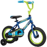 Supercycle Moon Rider Kids' Bike, 12-in Wheel, Blue/Green Front_Three_Fourths_Angled_Right