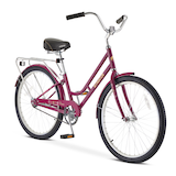 Vélo Stratus Recess pour adultes, 24 po, une vitesse, cadre en acier, violet Front_Three_Fourths_Angled_Right