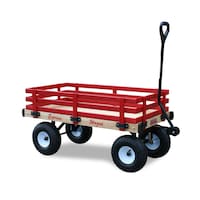 Millside Deluxe Toy Wagon, 2-Seats, Toddlers & Kids, Red