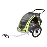Raleigh Odyssey Bike Trailer, Quick Assembly, All Weather, Grey Front_Angled_Left