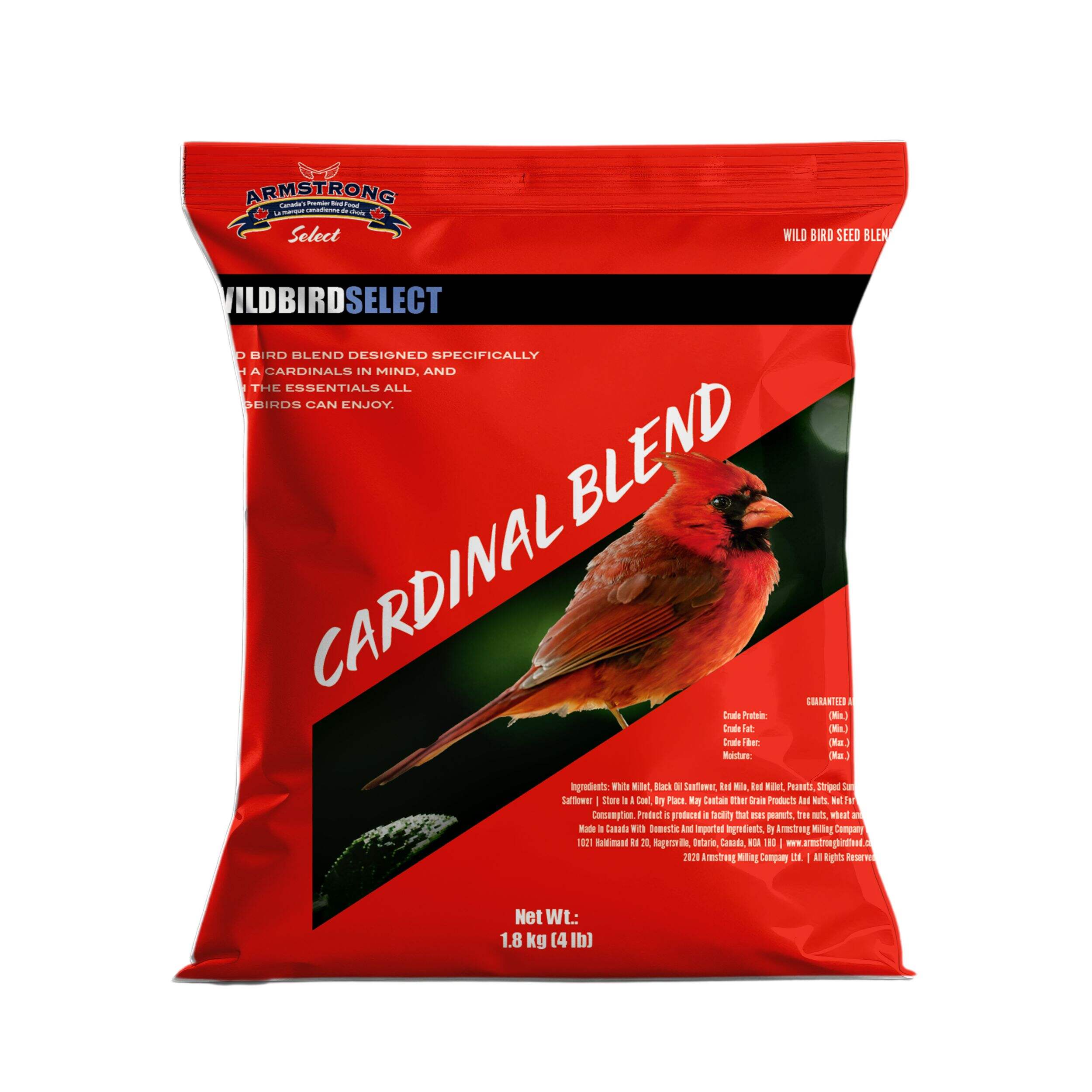 Armstrong Wild Bird Select Cardinal Blend Bird Food, 1.8-kg Front_Flat