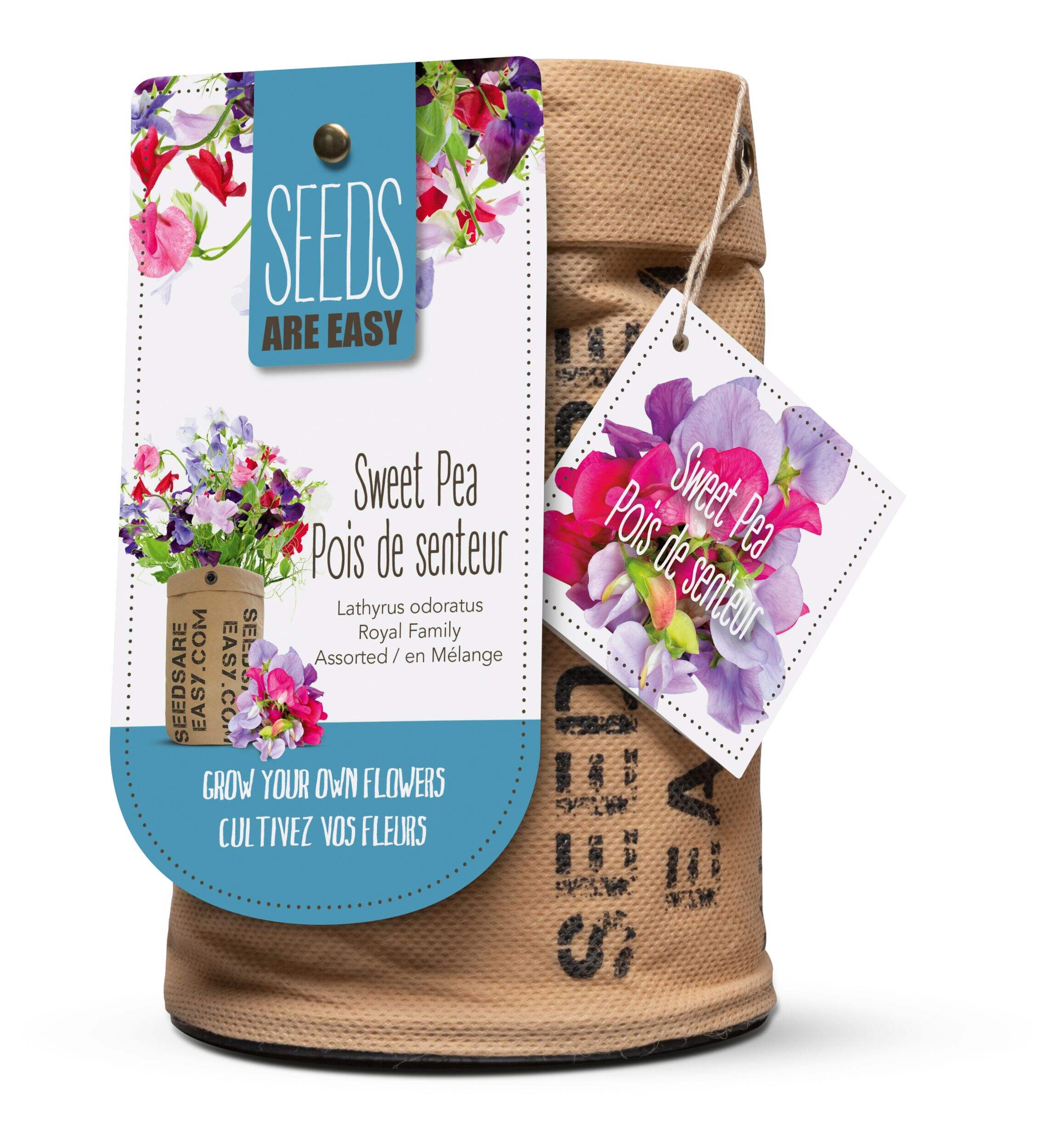 Seeds Are Easy Vegetable Kit, Sweet Peas Front_Flat