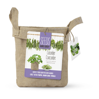 Seeds Are Easy, Vegetable Kit, Cucumber, Comes with Jute Planter, Potting Soil, Seeds Front_Flat