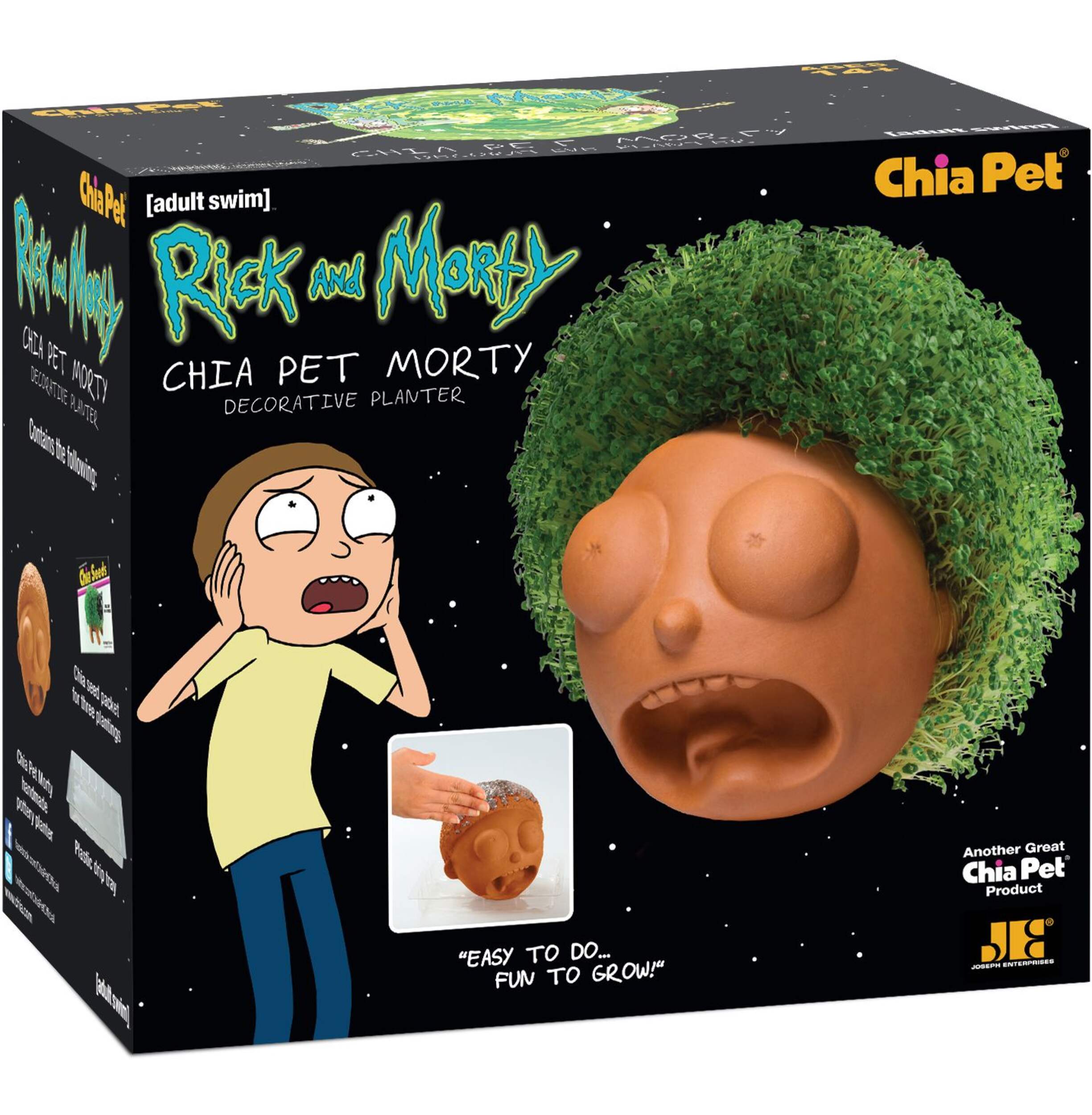 Chia Pet Rick & Morty Decorative Planter Front_Angled_Right