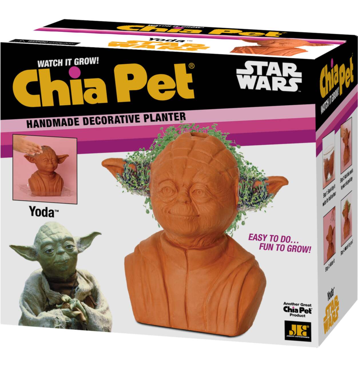 Chia Pet Planter Decorative Indoor Garden Pottery- Baby Yoda