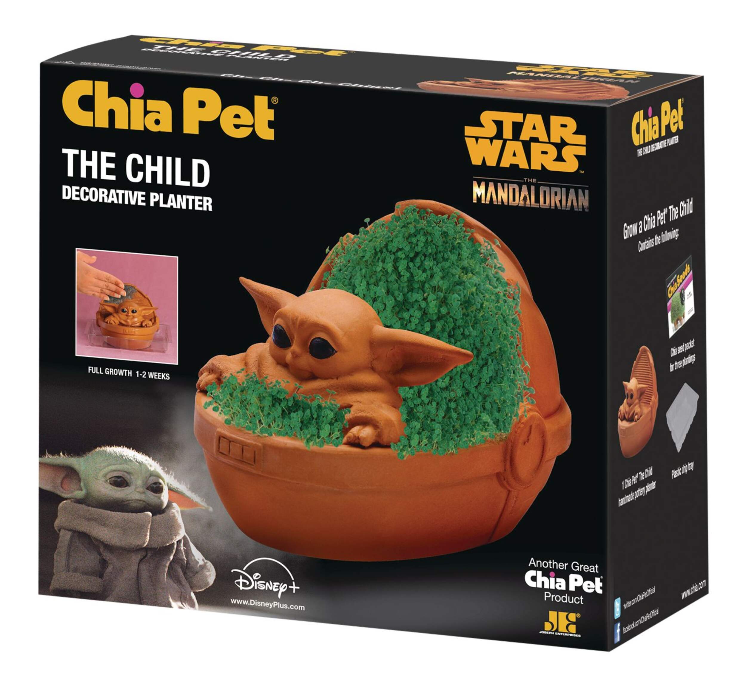 Chia Pet - Jardinière décorative en argile, Star Wars : Le Mandalorien, Grogu, cadeau original Front_Angled_Left