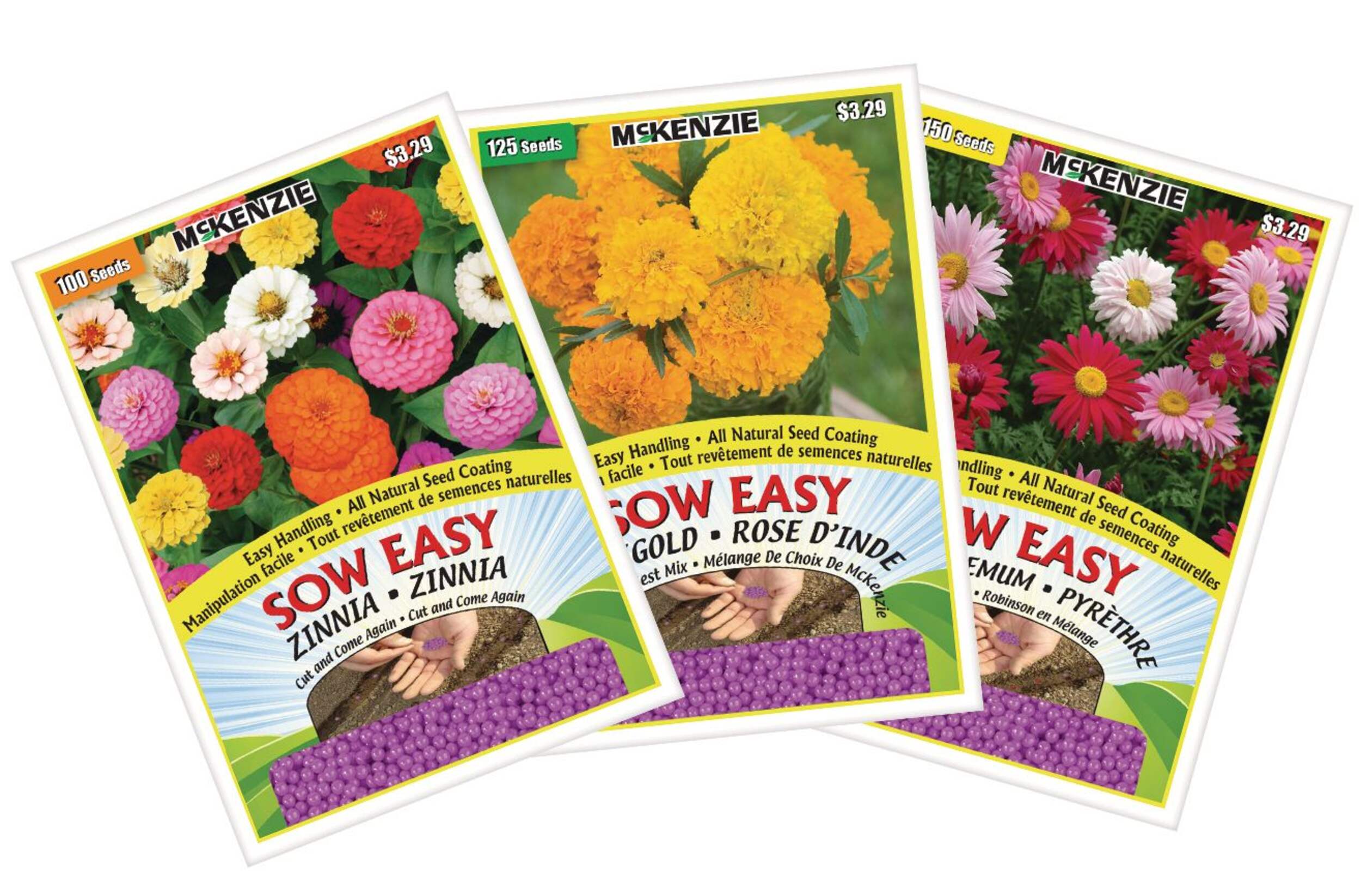 McKenzie Sow Easy Flower Seeds, Assorted Front_Flat