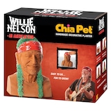 Chia Pet, WIllie Nelson Decorative Clay Planter Front_Angled_Left