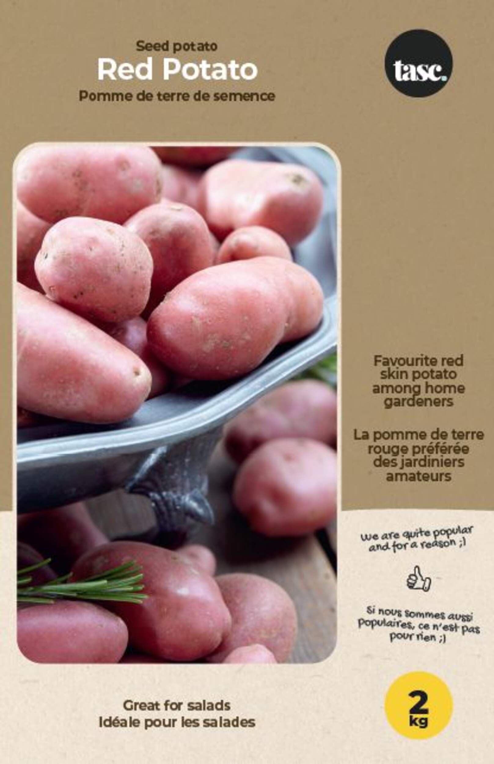 Bulbs Are Easy, Red Potato, Ready to Plant for your Home Garden Front_Flat