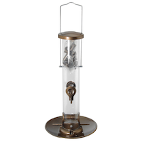 Mangeoire double Panacea pour oiseaux sauvages, cuivre, multigrains Front_Elevated