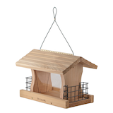Mangeoire à oiseaux en cèdre Panacea avec cages de suif Front_Three_Fourths_Angled_Left