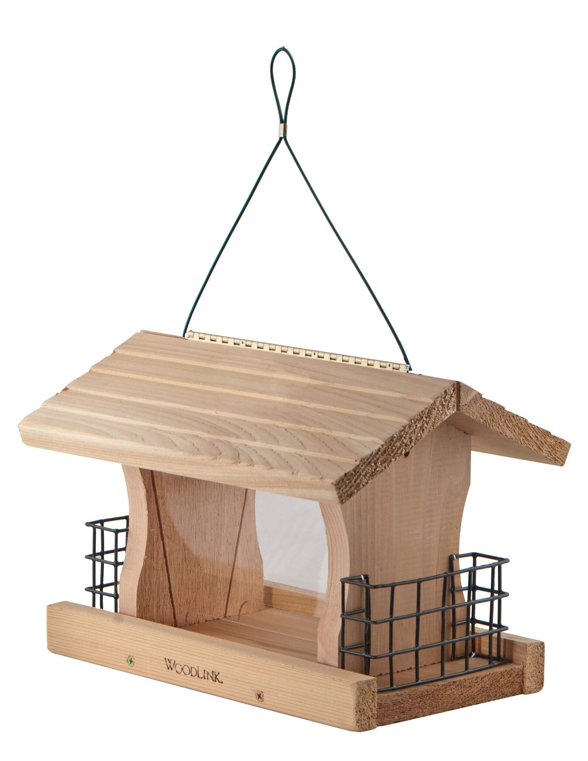 Panacea Cedar Bird Feeder with Suet Cages Front_Three_Fourths_Angled_Left