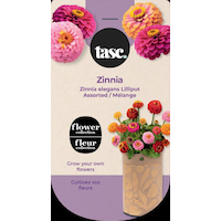 Seeds Are Easy, Zinnia Flower Kit, Comes with Jute Planter, Potting Soil, Seeds Front_Flat