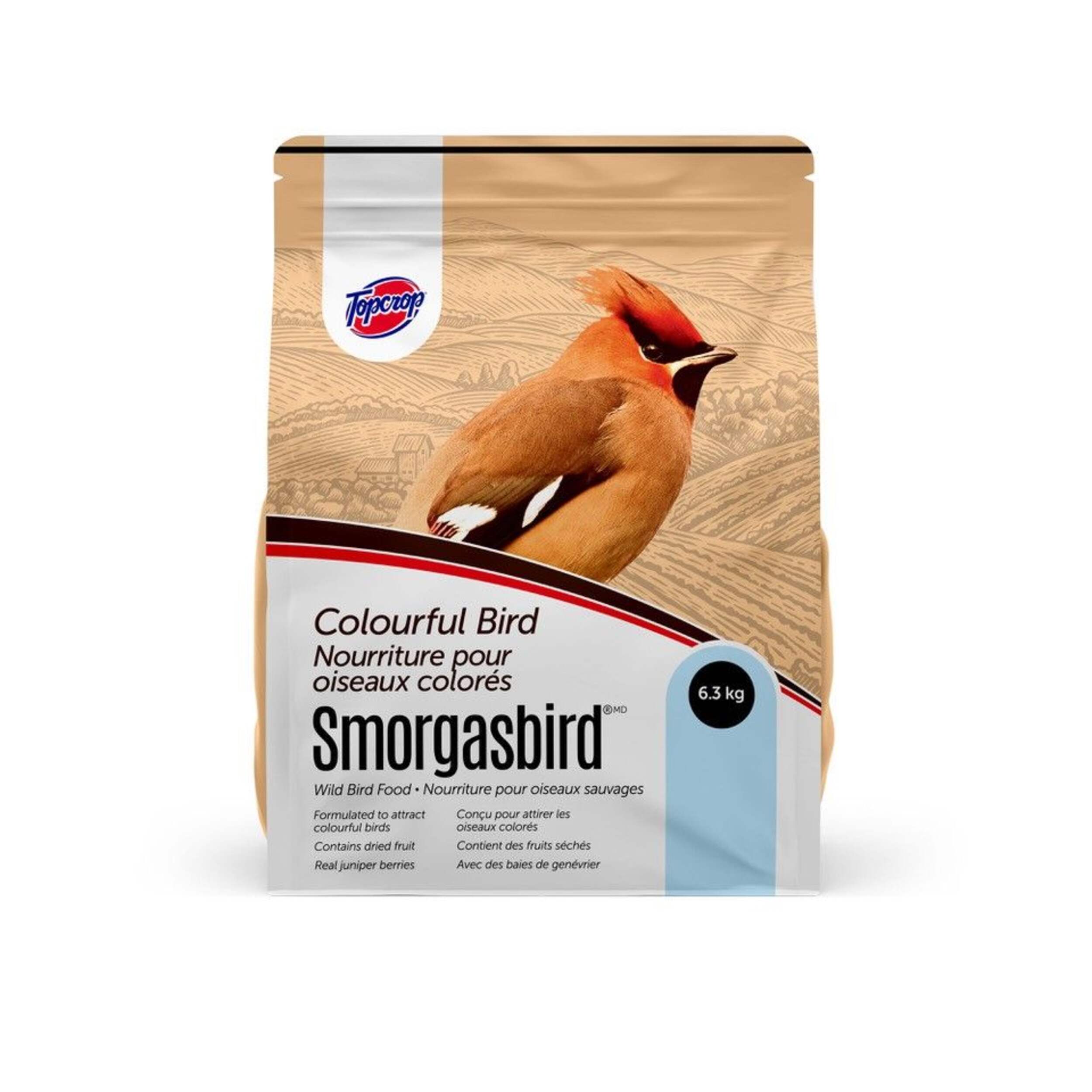 Topcrop Smorgasbird Colourful Bird Seed/Bird Food for Canadian Birds, 6.3-kg, Real Juniper Berries Front_Flat