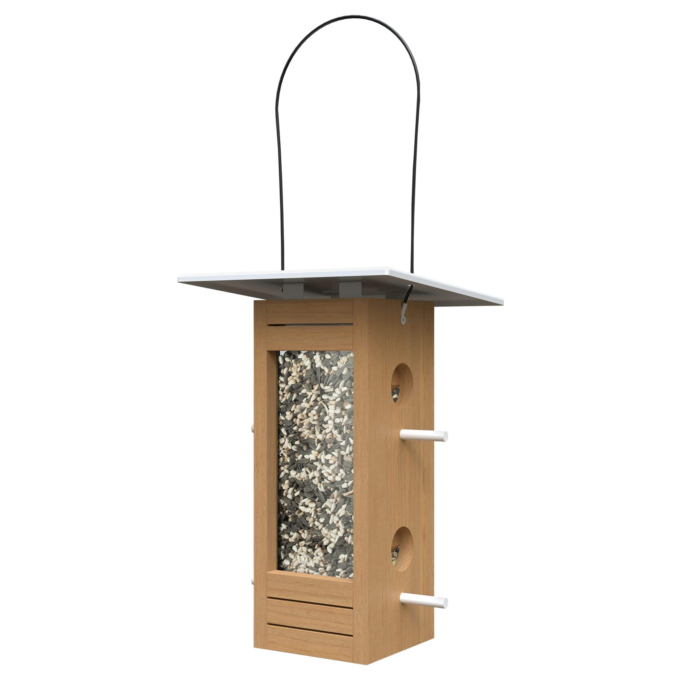 Panacea Nordic Tall Hopper Modern Wooden Bird Feeder 7.4 x 7.4 x 11.4 in Canadian Tire