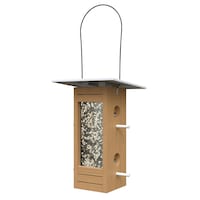 Mangeoire moderne à grande trémie en bois Panacea Nordic, 7,4 x 7,4 x 11,4 po