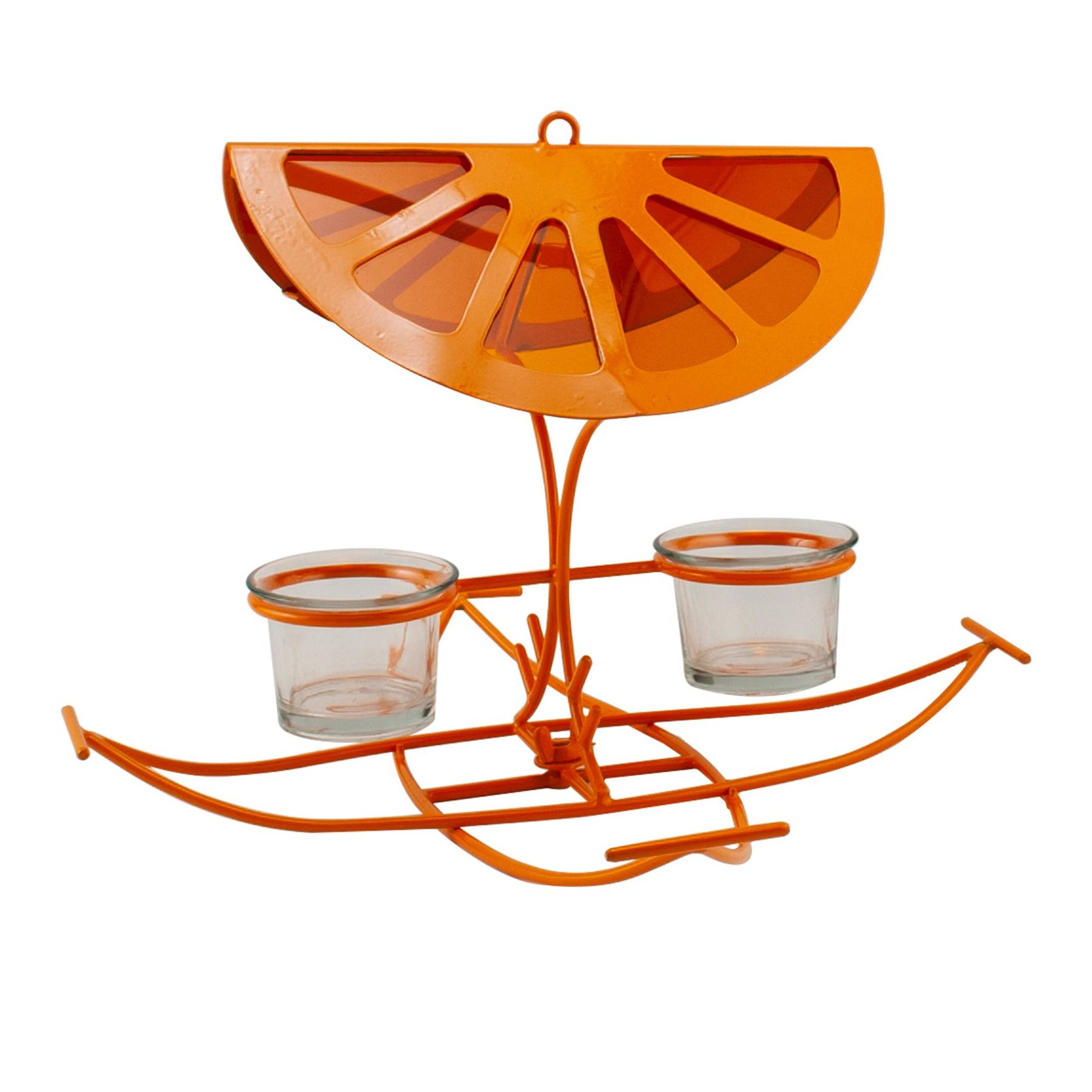 Panacea Bright Orange Slice & Jelly Oriole Bird Feeder with Metal Spikes, 11.5 x 11.5 x 8.5-in CloseUp