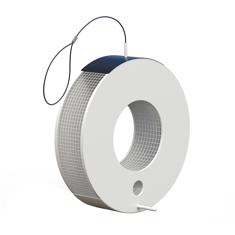 Panacea Nordic Round Mesh Bird Seed Feeder with Metal Roof & Perches, 9