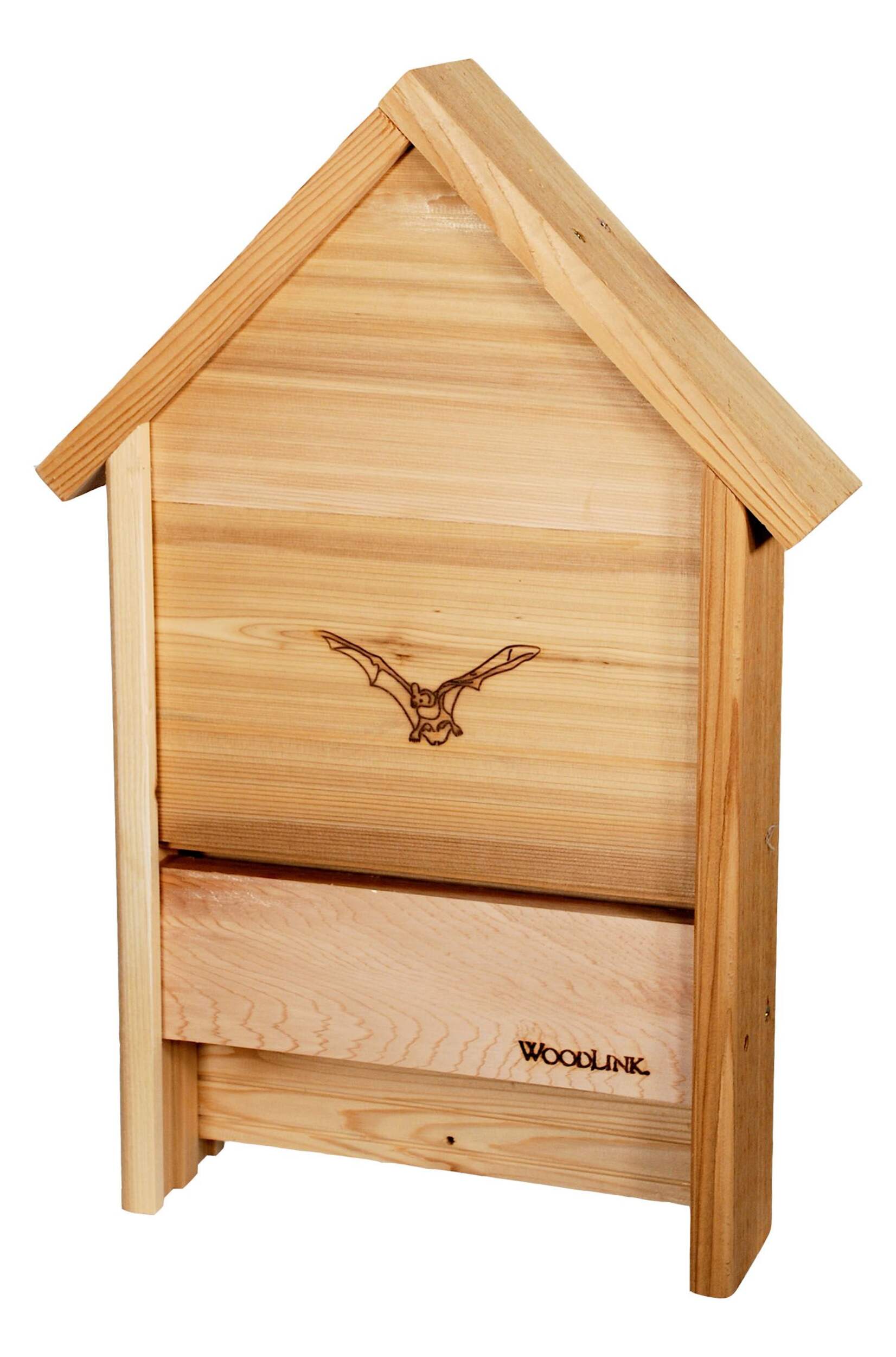 Panacea Cedar Wood Outdoor Bat Chalet, Upto 25 Bats Capacity, 3.5 x 15 x 22-in Front_Angled_Left