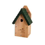 Panacea Garden Outdoor Wooden Wren and Chickadee Bird House, 6.3 x 6.8 x 12.1-in Front_Angled_Left