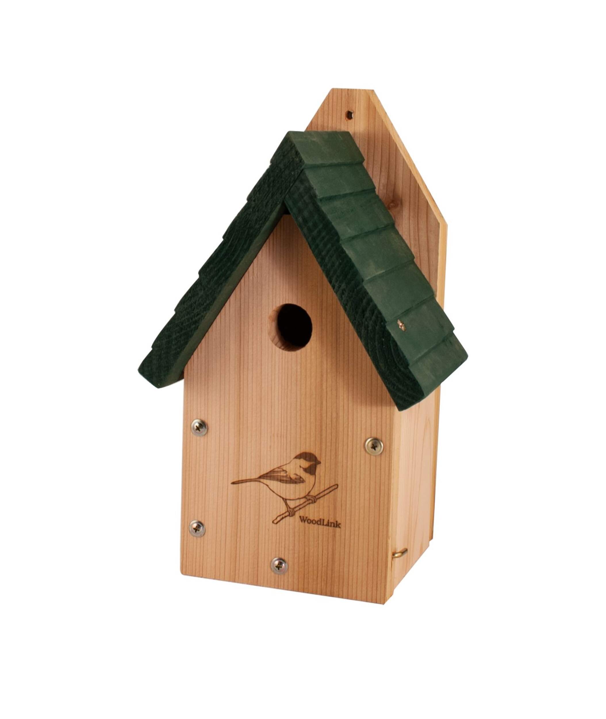 Cabane à oiseaux en bois Panacea Garden pour l'extérieur, 6,3 x 6,8 x 12,1 po Front_Angled_Left