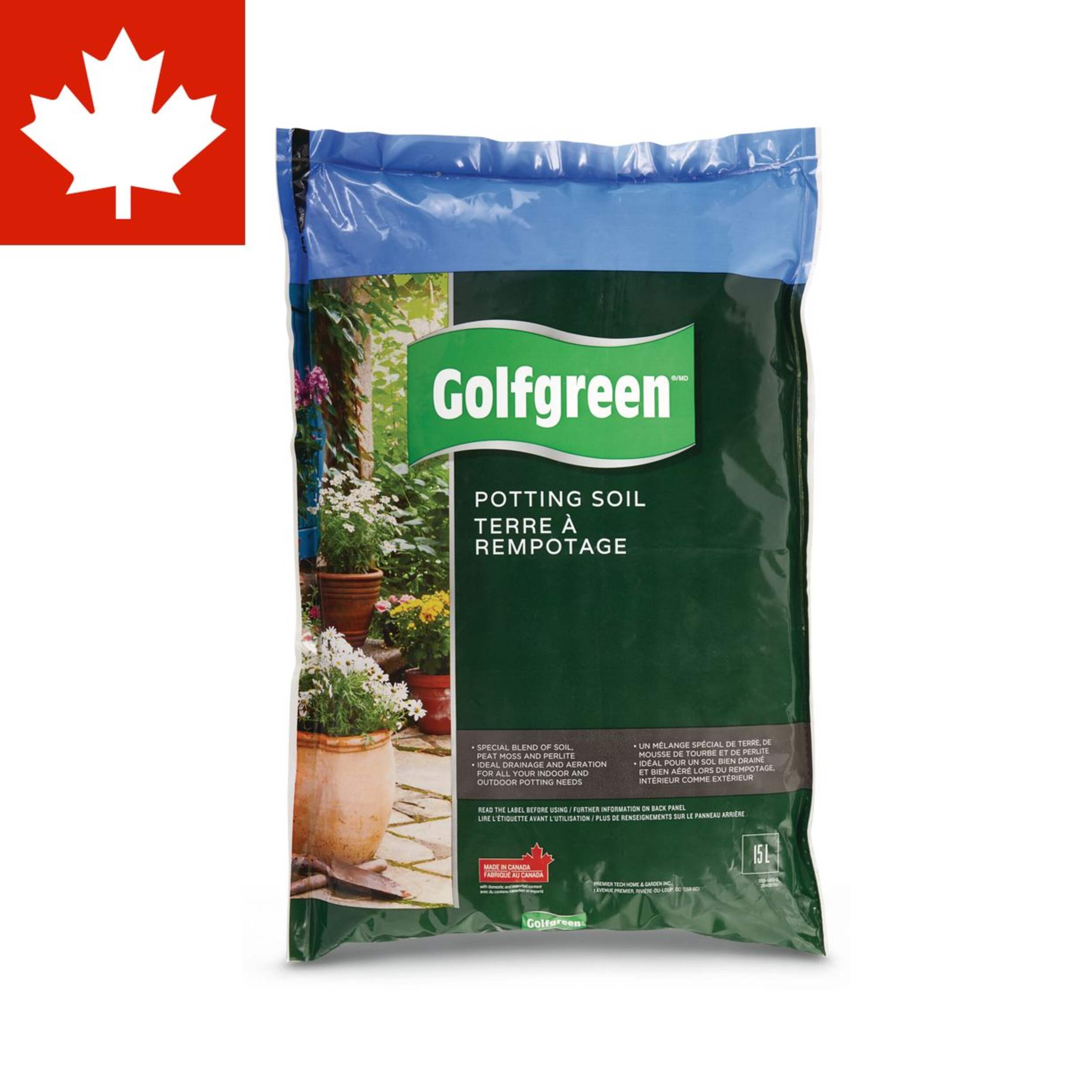 Golfgreen Potting Soil for Indoor & Outdoor Use, 15-L Front_Flat