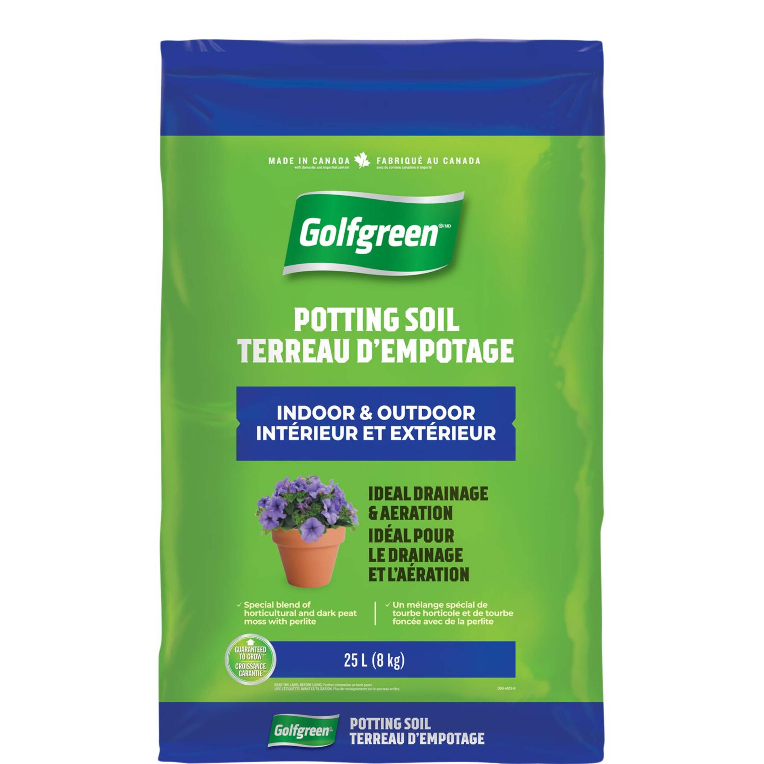 Golfgreen Potting Soil for Indoor & Outdoor Use, 25-L Front_Flat