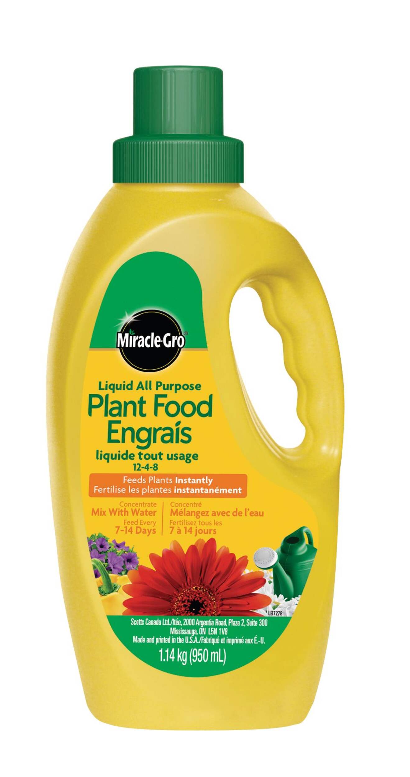Miracle-Gro® All Purpose Liquid Plant Food, 12-4-8, 950-mL Front_Flat